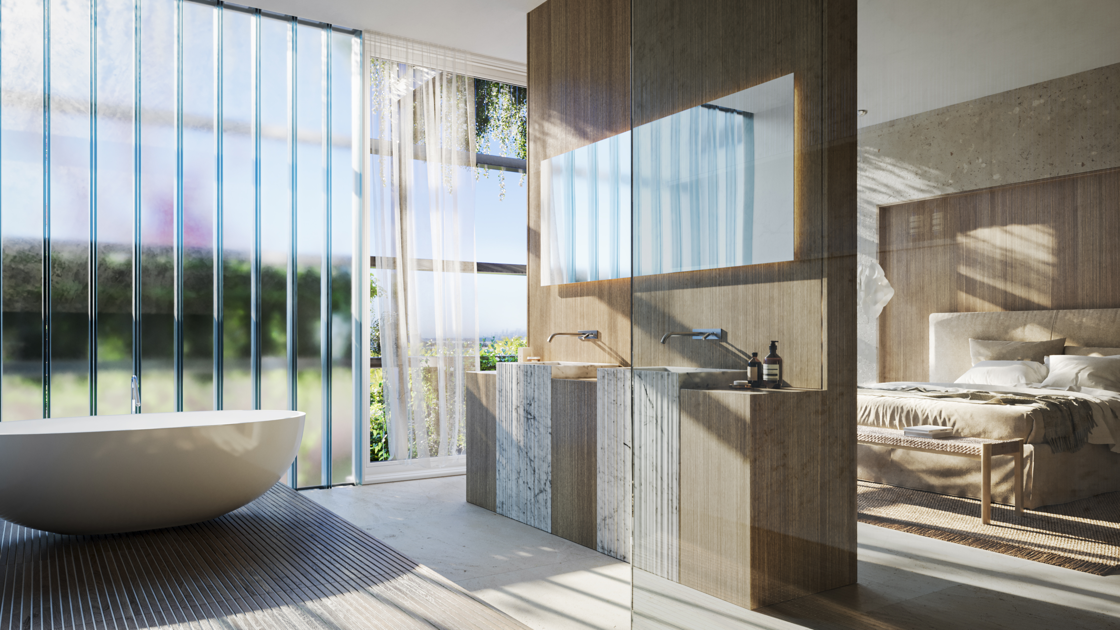 Surf Row primary bathroom